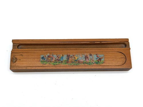 Vintage sliding pencil box - vintage,