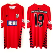 Queens Park Away Shirt 2013. Large. Original UA. Red Adults Football Top L No 19