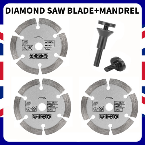 3pcs 75mm diamond - diamond, blade