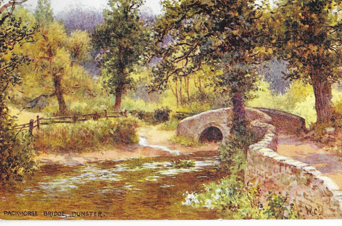 Postcard w009 dunster - -, -dunster