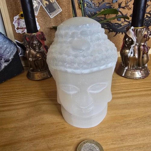 Large selenite buddha - large,