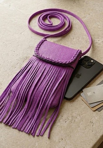 Small faux leather purple - small,