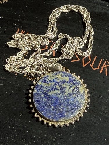 Lapis lazuli pendant vintage - lapis,