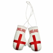 England Flag Mini Leather Boxing Gloves for the Home or Car, England Car Gloves