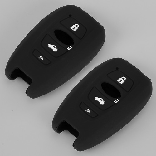 2pcs black silicone key - 2pcs,