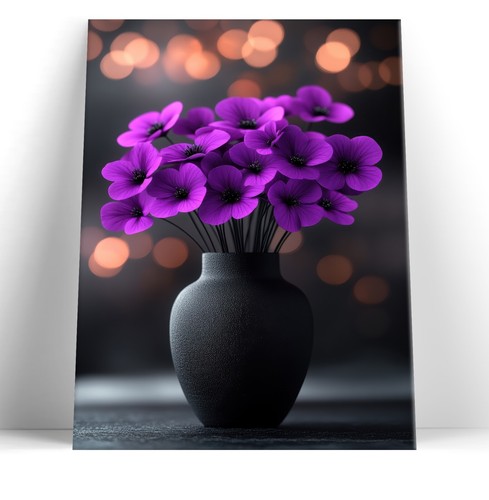 Purple flowers modern floral - purple,