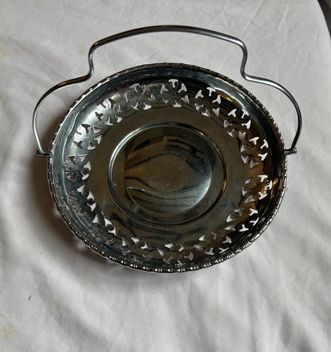 Vintage silver plated cake - silver,