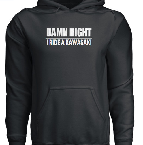 Damn right ride kawasaki - damn,