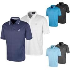 Pack of 2 Golf Polo Shirt Under Par Mens Waffle Knit UV Protection Stretch Tops