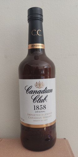 Empty canadian club - canadian, 1858