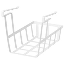 IKEA Clip on Basket White Under Shelf Hanging Storage Metal Organizer