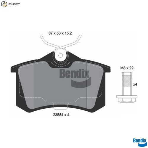 Brake pad set disc - set,