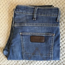 Wrangler Arizona Jeans Size W33 L30 Measures W32 L29 Blue Straight Leg Altered