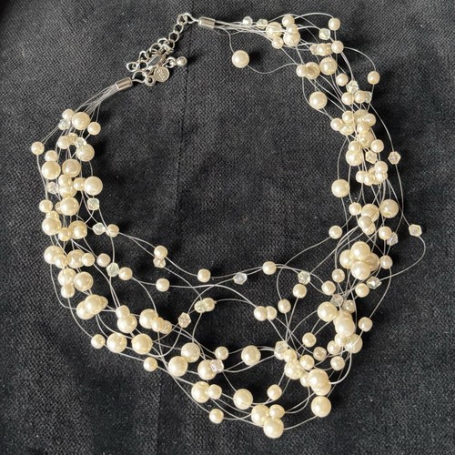 Faux pearl beaded nylon - faux,