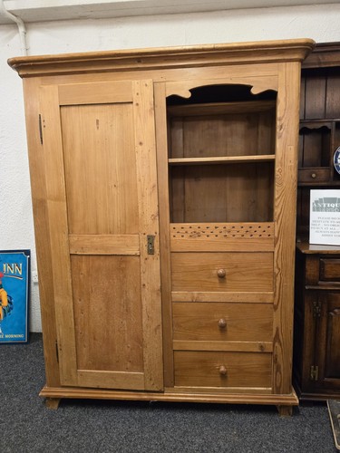 Large pine cupboard - pine, cupboard/