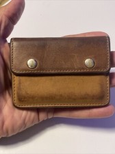 FOSSIL Cardholder Wallet Vintage Gentleman’s Brown Leather Coin Purse.