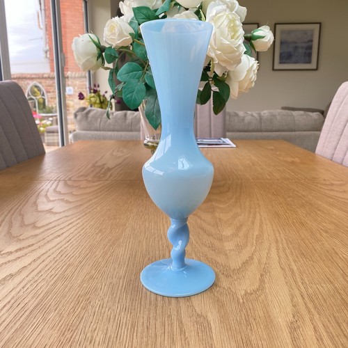 Vintage retro blue opaline