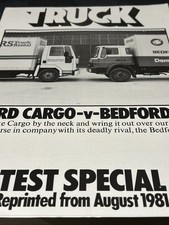 Ford Cargo V Bedford TL Truck Brochure Car Sales Info Review August 1981