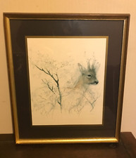 Mads Stage art print, Roe Buck, Vintage Scandi Framed in great condition.