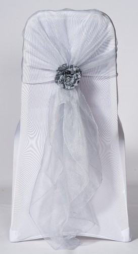 Light silver organza wedding - light,