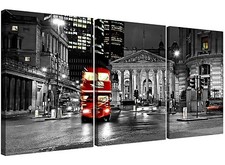 Red London Bus Canvas Wall Art