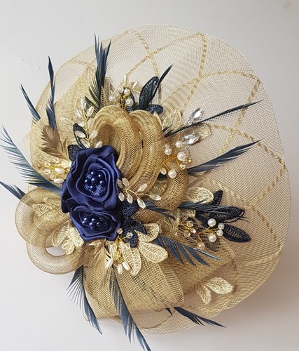 Gold navy blue - gold, ,navy