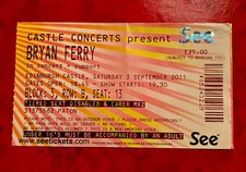 BRYAN FERRY CONCERT TICKET