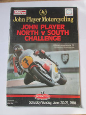 NORTH V SOUTH CHALLENGR DONINGTON 1981 OFFICIAL  PROGRAMME BARRY SHEENE