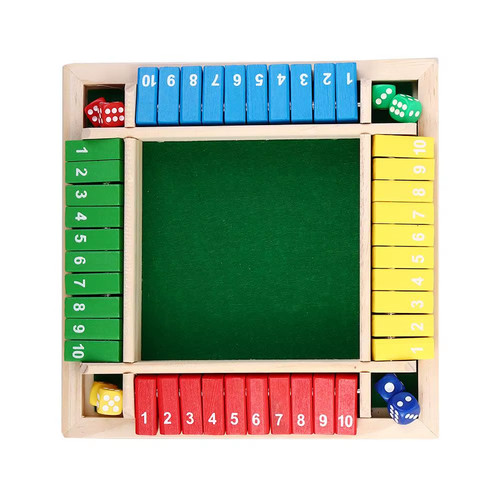Wooden dice board game shut - board,