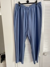 Women’s Blue Satin Wide Leg