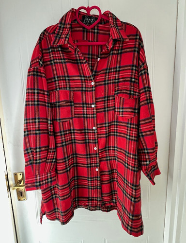 Mens womens red tartan flannel - mens,