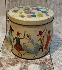Vintage James Pascall Toffee Tin Retro Storage Container Masquerade Party Scene