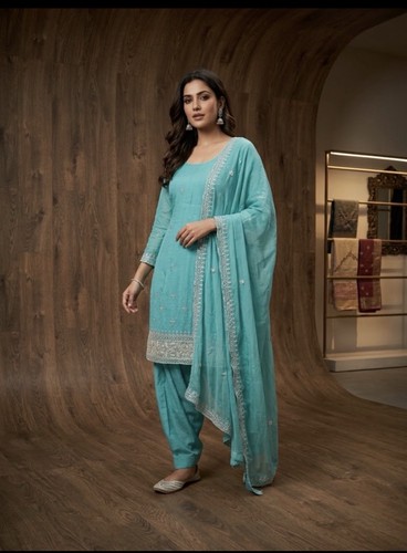 Punjabi suit with patiala - punjabi,