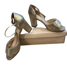 Paradox Sandals worn once, good condition size 7 wide fit colour champagne