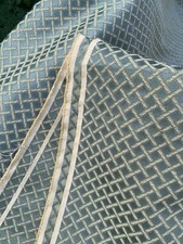 2 Metres Belgian Diamond? Green & Gold Jacquard Upholstery Curtain Fabric (30