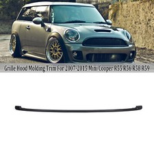 Gloss Black Front Lower Grille Hood Molding Trim For Mini Cooper R55 R56 R57 R58