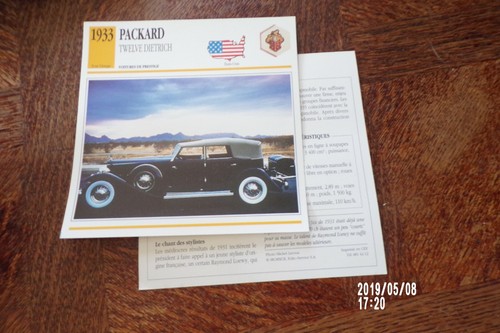 1933 car card - card,