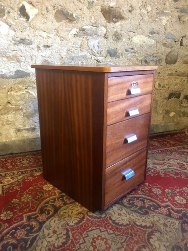 Vintage teak filing cabinet - vintage,
