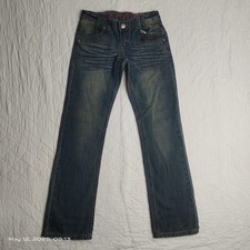 Hoi Polloi Women's Distressed Blue Denim Jeans Bootcut (Measurements in Photos)