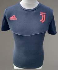 Adidas Juventus T-Shirt Age 14 Black Short Sleeve Embroidered Logo Retro