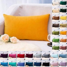 UK Rectangle Velvet Soft Plain