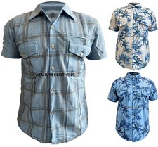 Mens Linen Style Short Sleeve