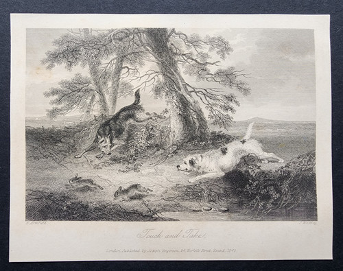 Antique 1845 print coursing - -,