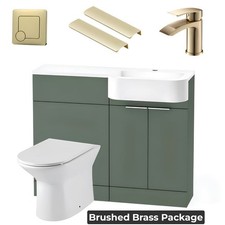 P Shape Green Vanity