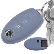 Car Key Cover Case Grey For Nissan JUKE Micra Note Qashqai Pulsar X-Trail Leaf