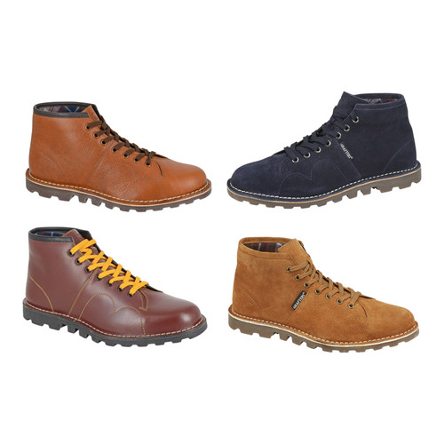 Grafters mens leather - leather, monkey