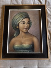 Vintage Oil Portrait Painting