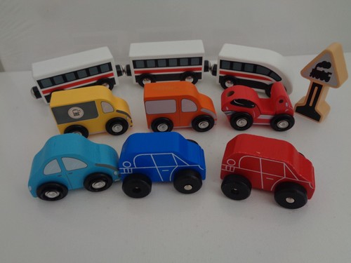 Little town wooden train - town, 6