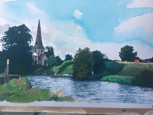 Water colour painting - water,