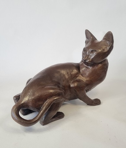 Vintage siamese cat - siamese, sculpture
